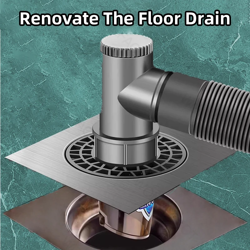 Washing Machine Drain Pipe Floor Drain Joint Two In One Drain Pipe Tee Anti Odor And Anti Overflow