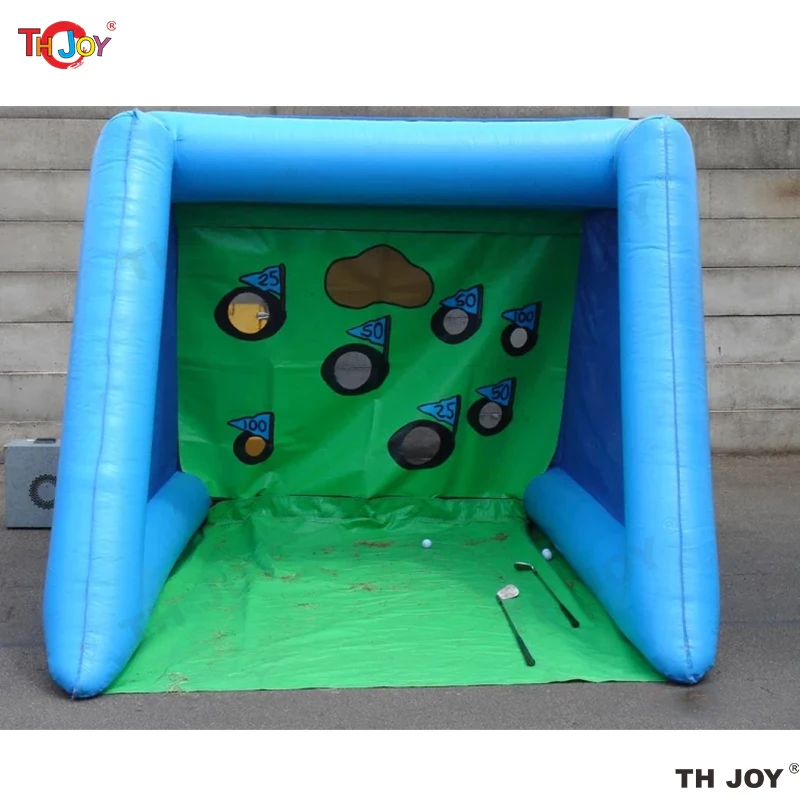 เกมกอล์ฟเป่าลมสนุกๆ เครื่องจำลองการเล่นกอล์ฟกลางแจ้งแบบพกพา เกมกีฬาเป่าลมแบบพกพา ท้าทายการชิพกอล์ฟ