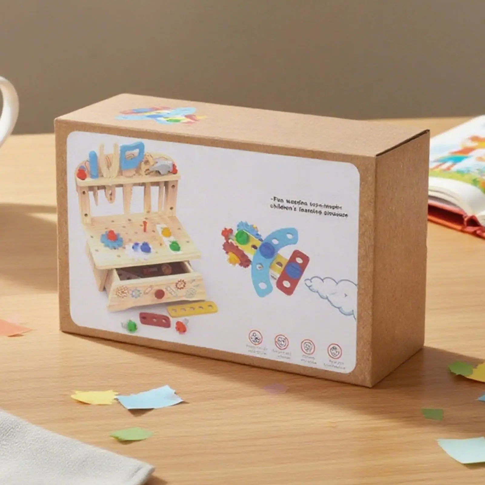 Toddler Tool Kit Wooden Work Bench Construction Toys Interactive Educational Toys For Kids Preschoolers Boys Girls Holiday