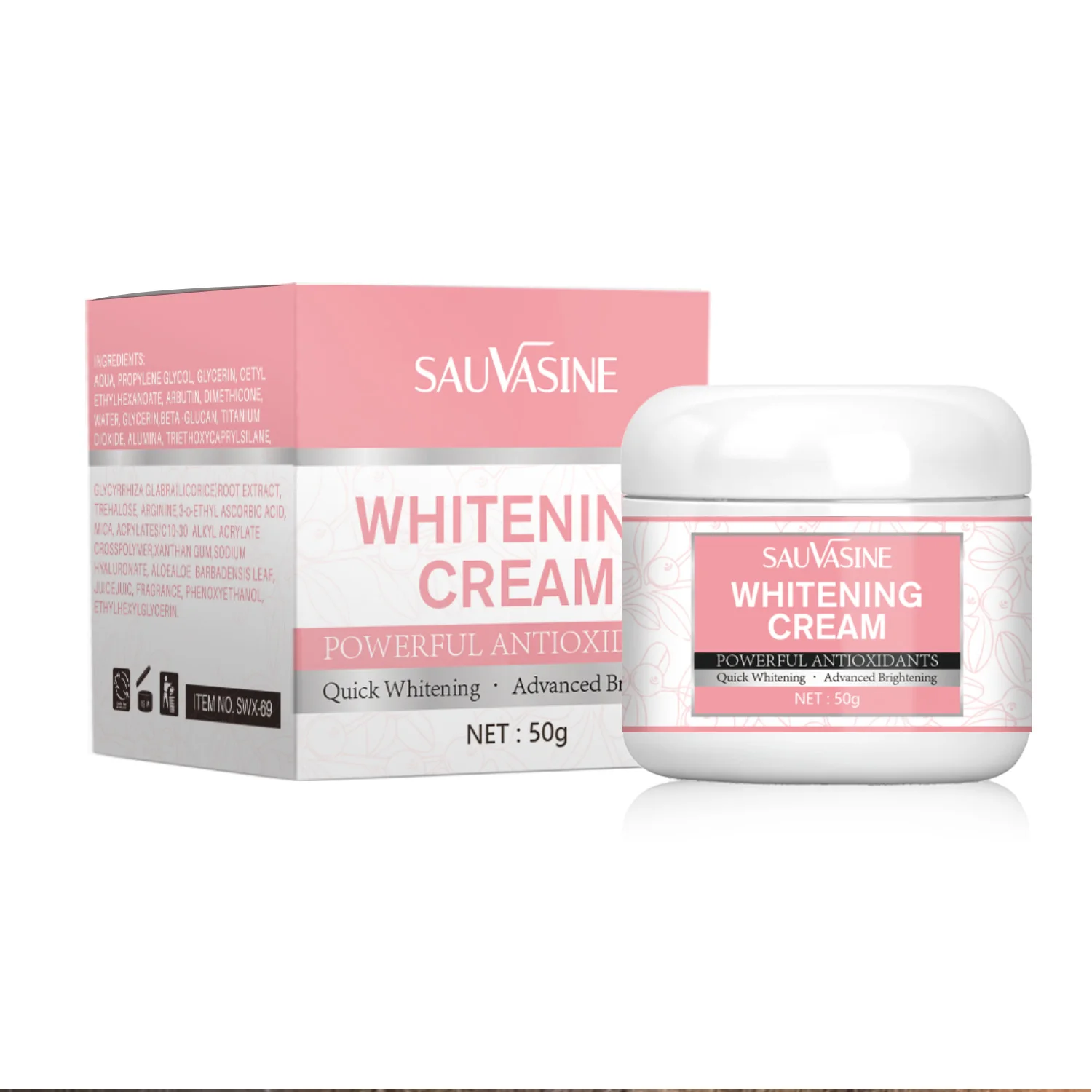 Whitening Cream Powerful Antioxidants, Advanced Brightening & Dilute Melanin, for Face & Body, 50g