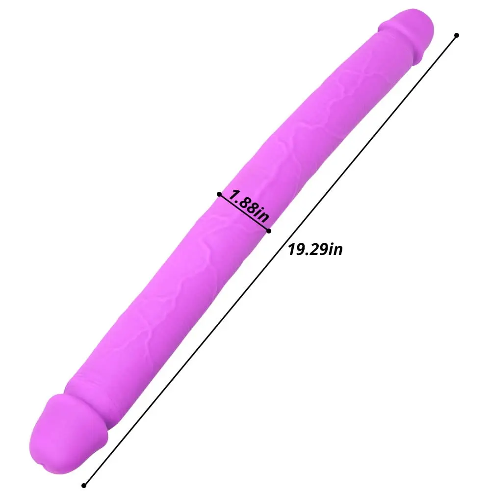 Realistic Double-Ended Dildo Silicone Double Sided Dildo With Vivid Glans Double Penis For Vaginal AnalSex Adult For Lesbian Gay