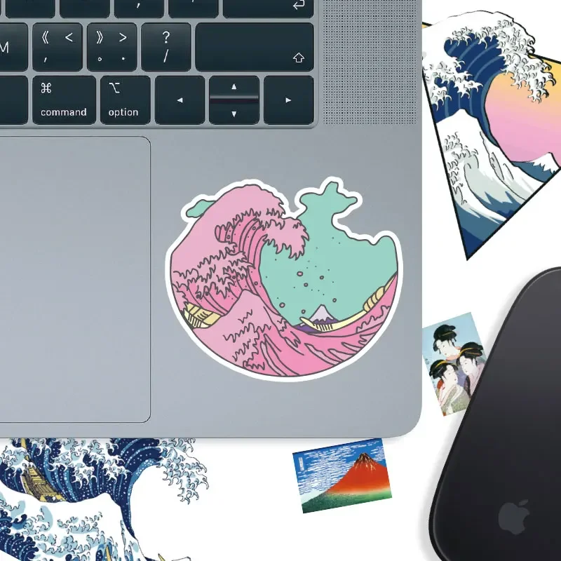 The Great Wave off Stickers Art Drawing Decorate Stickers for Snowboard Skateboard Lugguage Guitar Phone Joural DIY Decorate