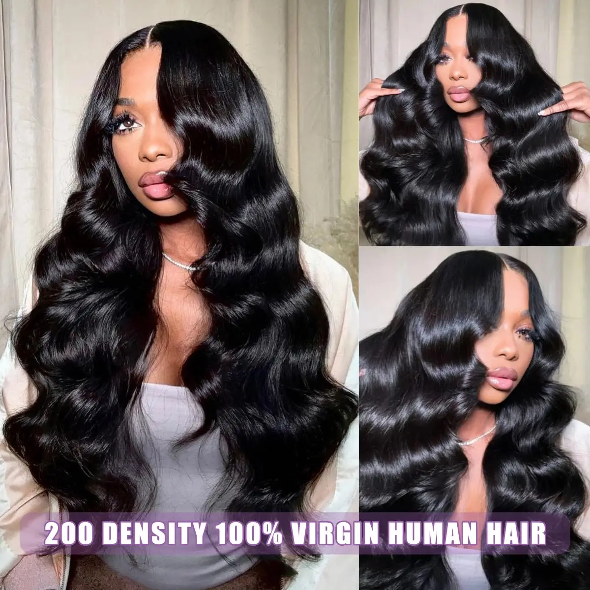Body Wave 30 Inch 13X4 HD Lace Front 100% Raw Natural Black Wig PrePlucked 13x6 Lace Frontal Brazilian Human Hair Wigs For Women image 2
