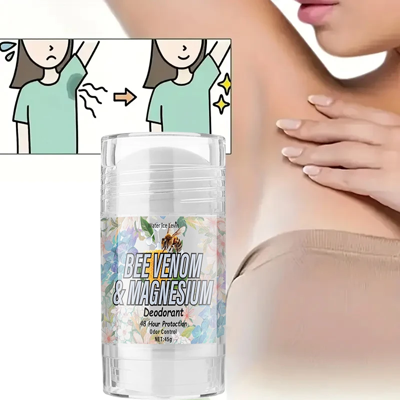 Bálsamo desodorante de veneno de abeja, 72 horas de olor corporal fresco, fragancia fresca, desodorización corporal, fragancia duradera, adecuado para axilas, cuerpo, partes privadas, olor corporal tenoso, olor