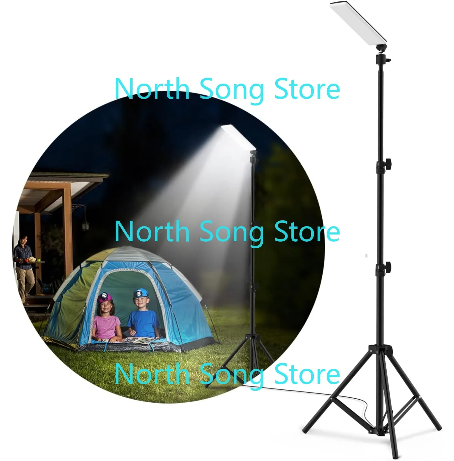 

Camping Light,1680 Lumen Portable Light, LED Barbecue Lamp, Work Lights with Stand for Camping,Adjustable Telescoping Tripod 6Ft
