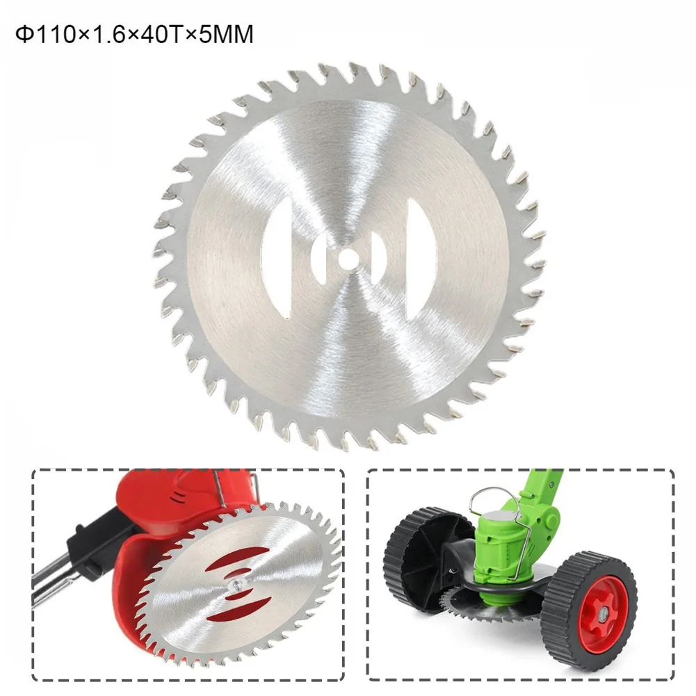 

110mm 40Teeth Wheel Lawn Mower Saw Blade Cutting Disc Grass Trimmer Head Cutter Alloy Blade Garden Power Tool Accessories