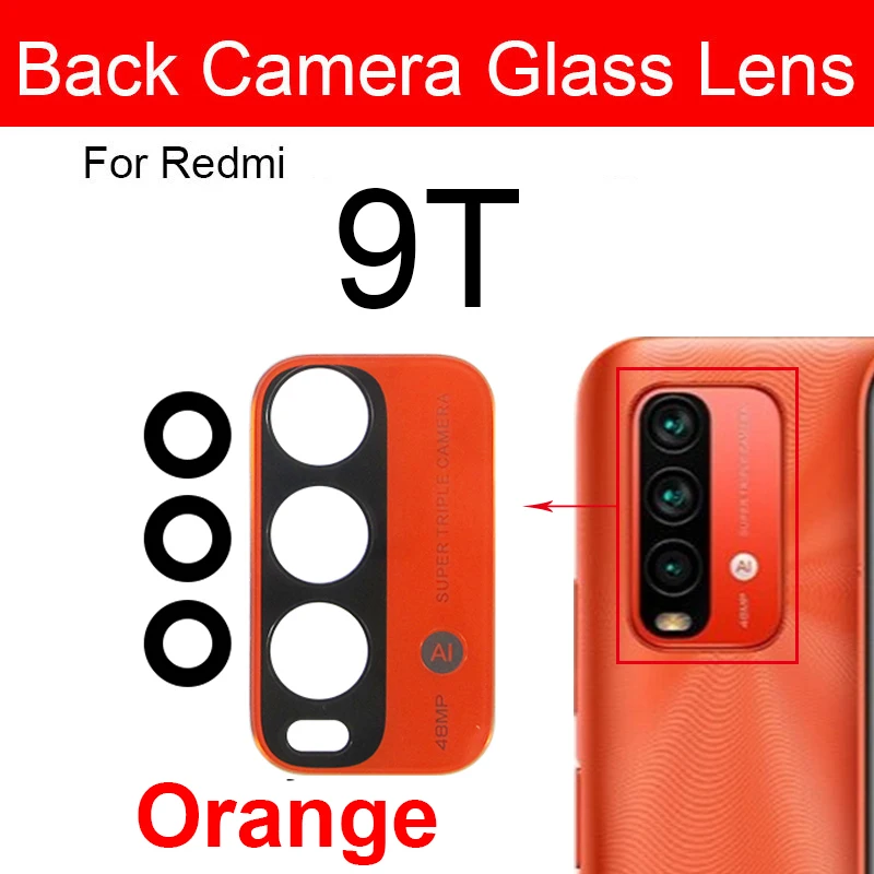 2Pcs/lot Back Rear Camera Glass Lens For Xiaomi Redmi 10 9 8 7 6 Pro 9T 9C 9A 8A 7A 6A Back Camera Glass Lens With Adhensive