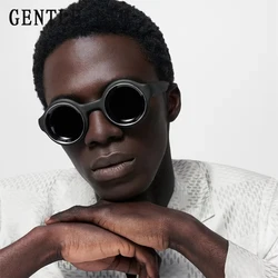 Y2k Round Steampunk Sunglasses Men Women 2026 Luxury Brand Designer Vintage Frame Punk Sun Glasses Eyewear Goggles Shades UV400