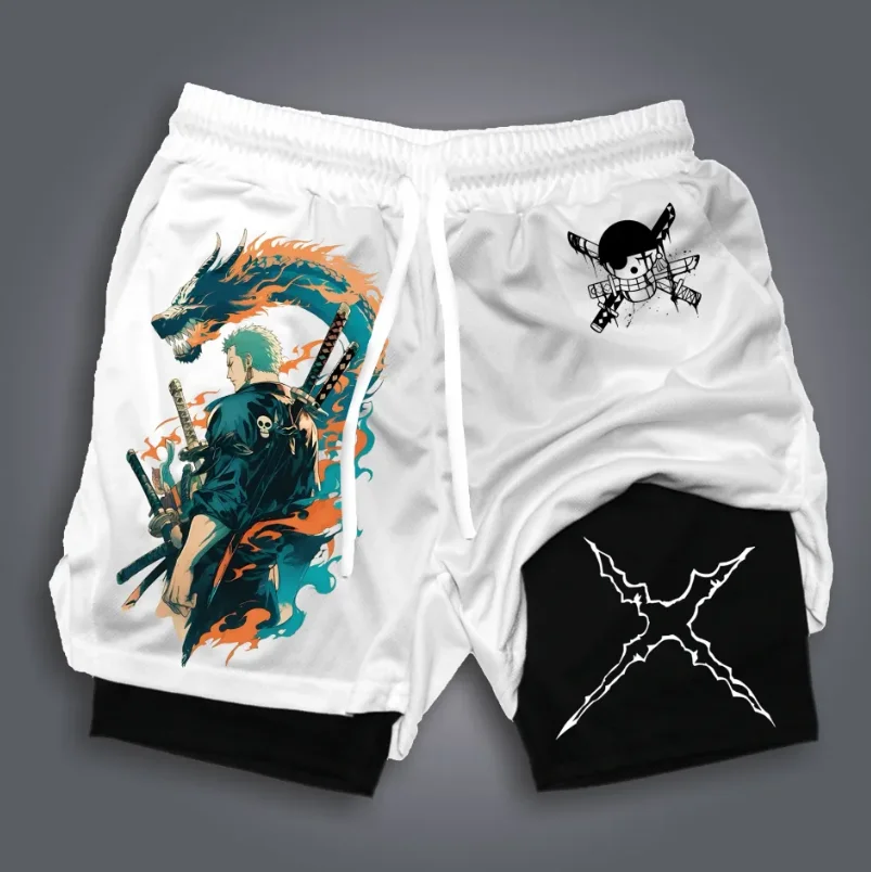 Oficjalne czarne spodenki Dragon Ball do kendo, treningowe, z sesji z aktorami, w eleganckim stylu, z wysokiej jakości szybkoschnących materiałów.