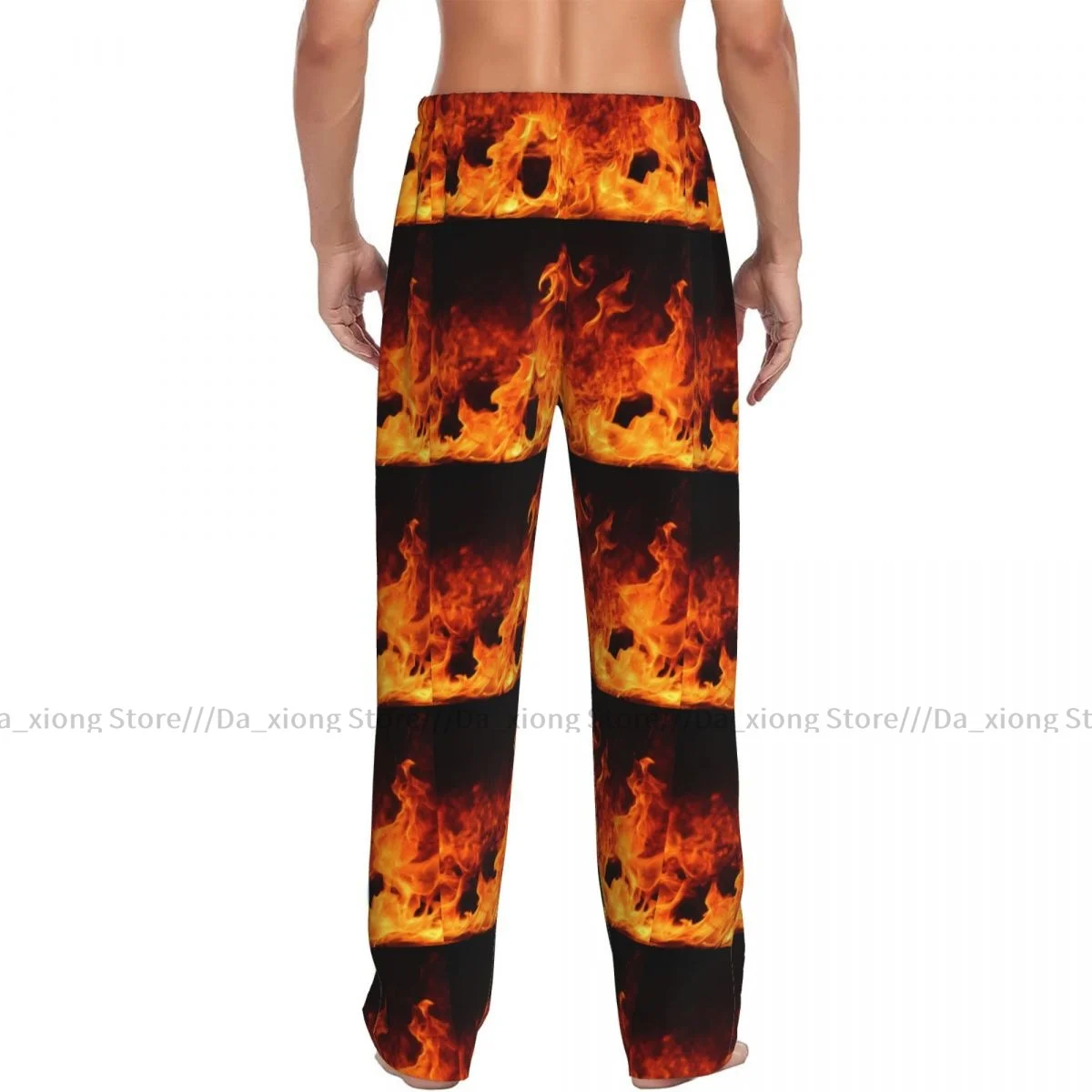 Men\'s Casual Pajama Sleeping Pants Fire Lounge Loose Trousers Comfortable Nightwear