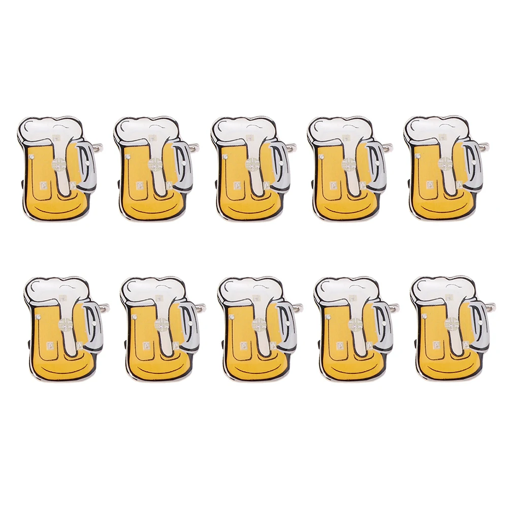 

24pcs Flash Brooch Beer Mug LED Light Party Accessory Breastpin Gift for Friends Durable Shining Dark KTV Bar Decor