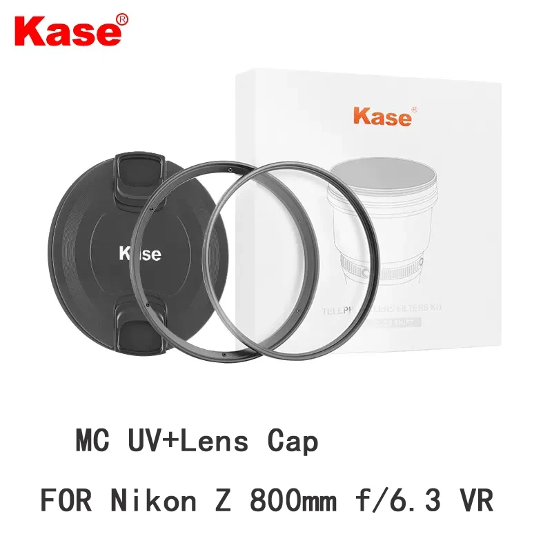 KASE MC UV FOR Nikon NIKKOR Z 800mm f/6.3 VR S Camera Lens Protective Filter With Cap Kit