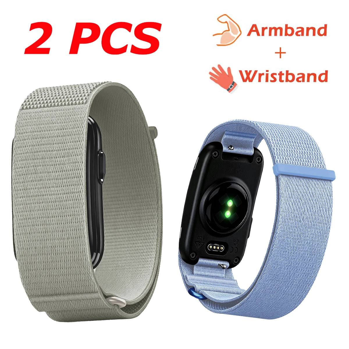 Für Garmin CIRQA Smart Band Bizeps-Armband Sport Fitness Tracker Nylon Gewebtes Atmungsaktives Uhrenarmband Verstellbarer Handgelenkschlaufenriemen