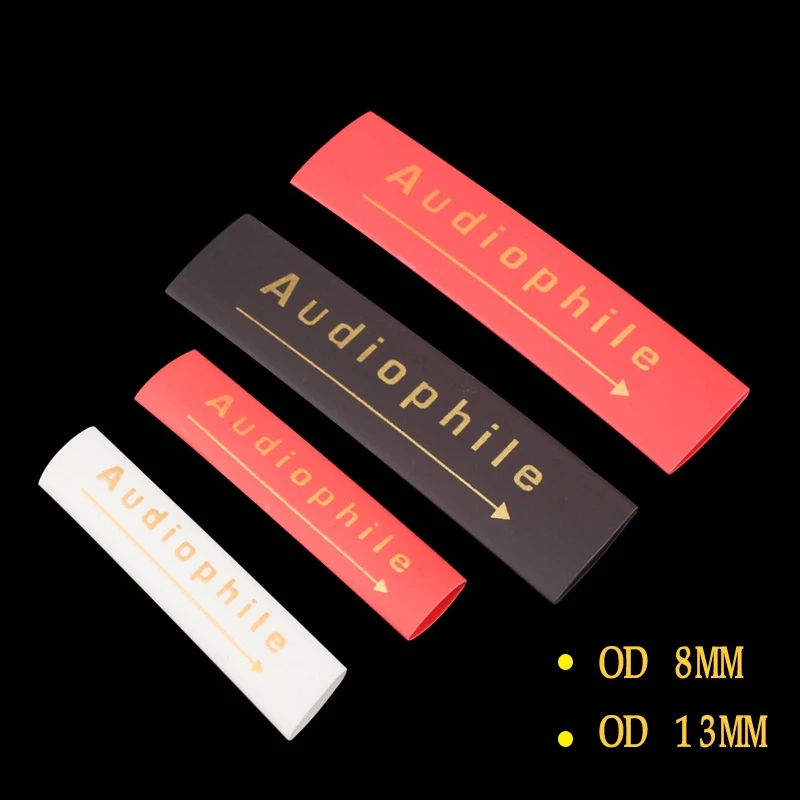 10Pcs Audiophile Heat Shrink Tube 8mm 13mm Insulated Sleeving Tubing for DIY Speaker Audio Cable
