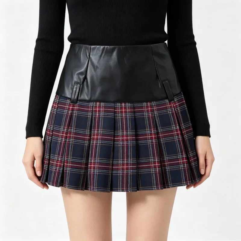 

Summer Women's Plaid Mini Skirts 2026 New Fashion Casual High Waisted Skirt Elegant Women's Skirt