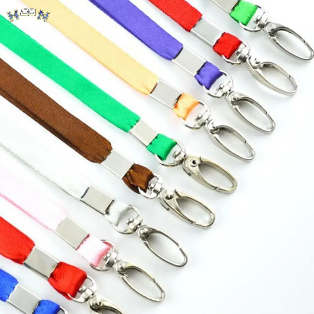 1Pcs Thicken Pure Color Lanyards For Keys ID Card Gym Mobile Phone Straps USB Badge Holder DIY Hang Rope Lariat Lanyard