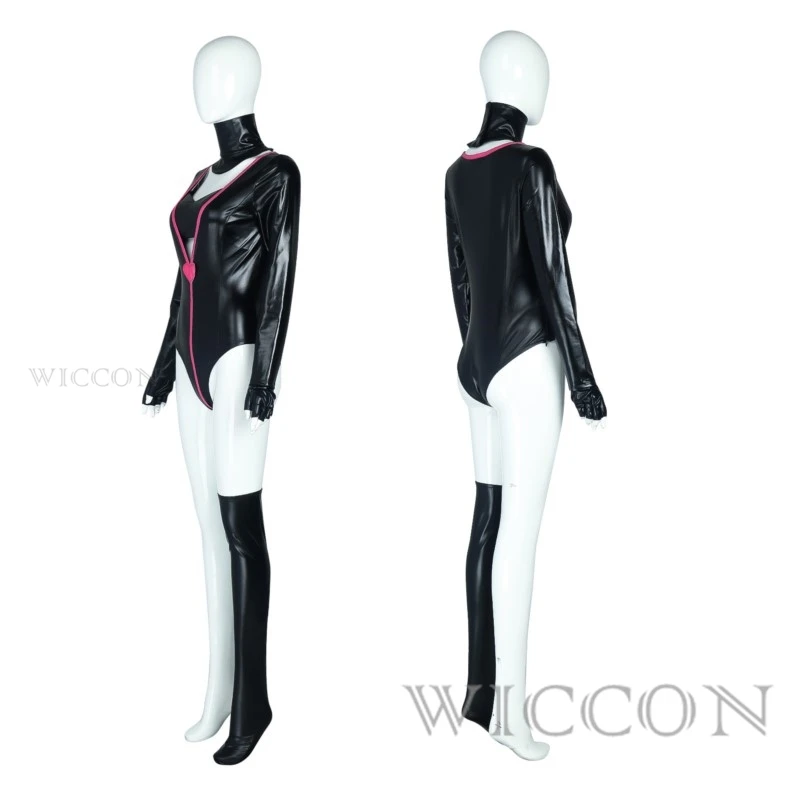 Hazbin Anime Hotel Cosplay Kostuum Kleding Uniform Cosplay Engel Stof Sexy Jurk Rode En Witte Strepen Halloween Partij Vrouw