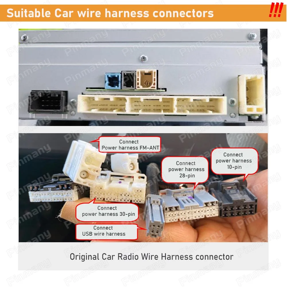Car Radio Cable Wire Harness Connector CANBus adapter for Toyota Camry C-HR Corolla Yaris Sienna Prado with JBL audio amplifier