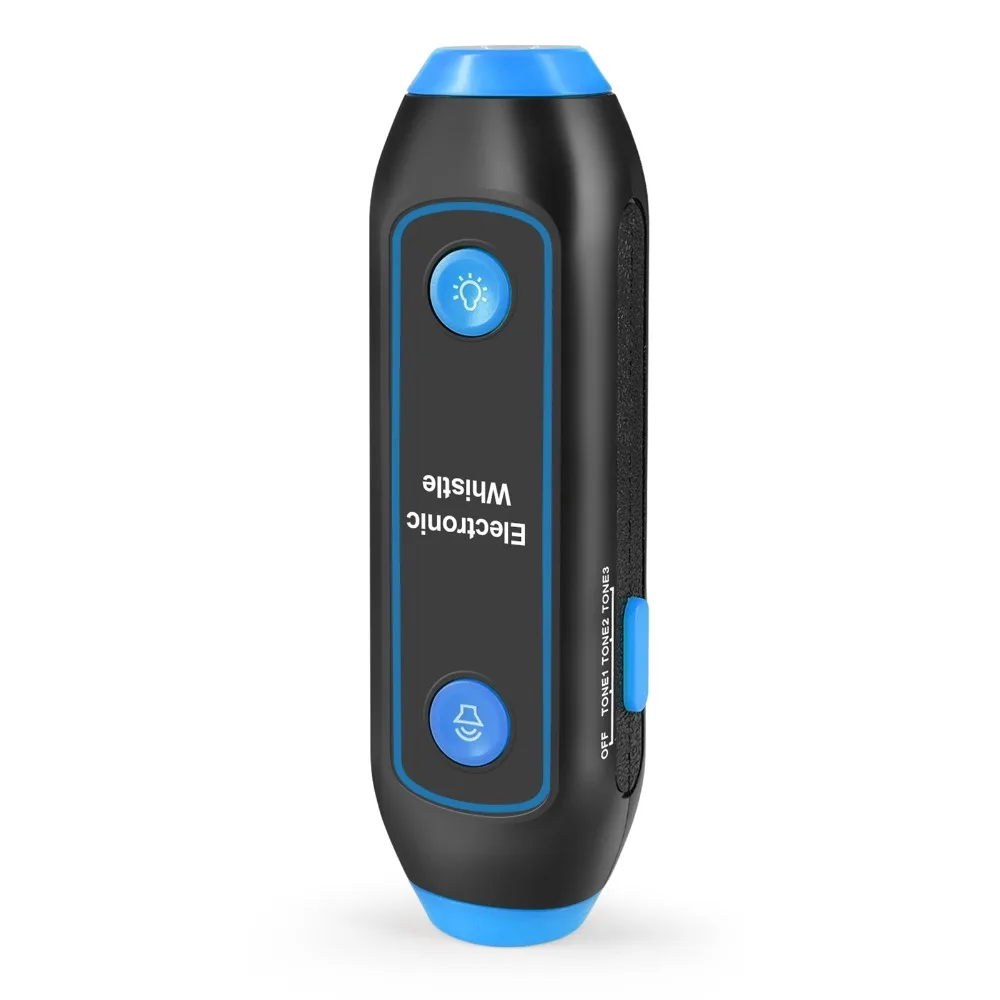 Portable 3 Volume Levels Electronic Whistle LED Light Lanyard Included Emergency Whistle Handheld Electric Whistle For Referees