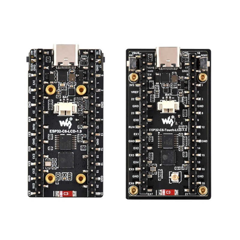 Picture 7: ESP32-C6 1.47inch LCD 172×320 IPS Touch Display Option ESP32-C6 1.9inch Module 262K Color Supports WiFi 6 & Bluetooth