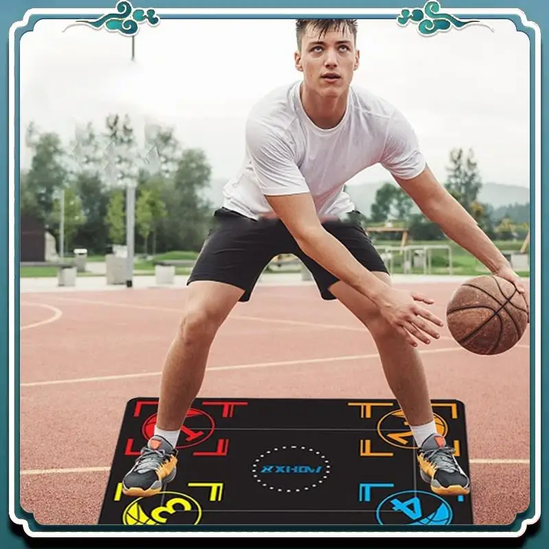 

Reliable Children Basketball Training Mat Rubber Anti-Slip Noise Absorbing Indoor Footwork Training Rug Kids Aid Sports Accessor