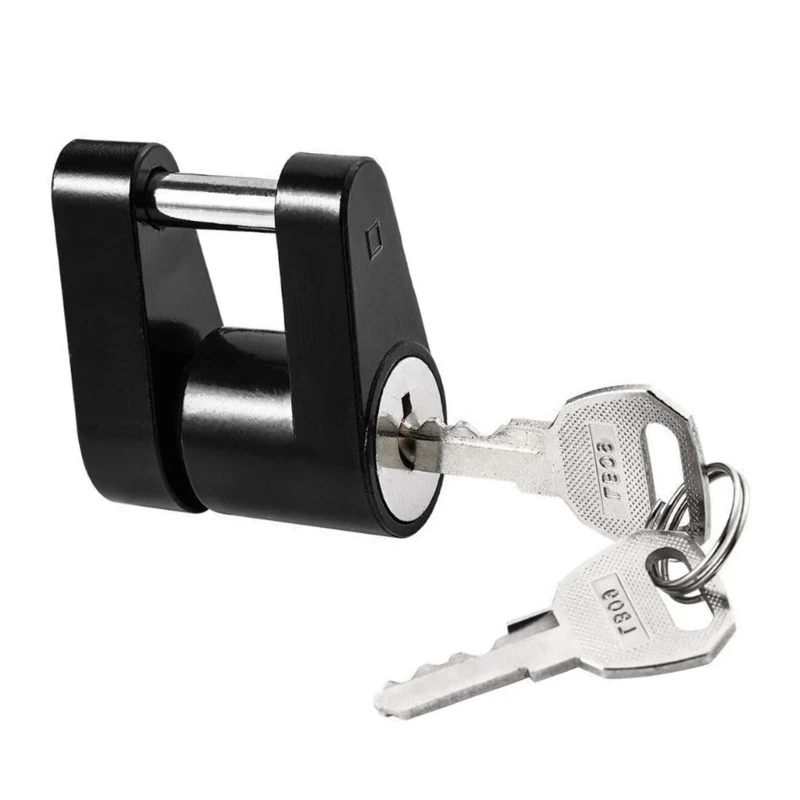 

Heavy Duty Zinc Alloy Trailer Coupler Lock 1/4 Size Secure Anti Theft Lock Weatherproof Design