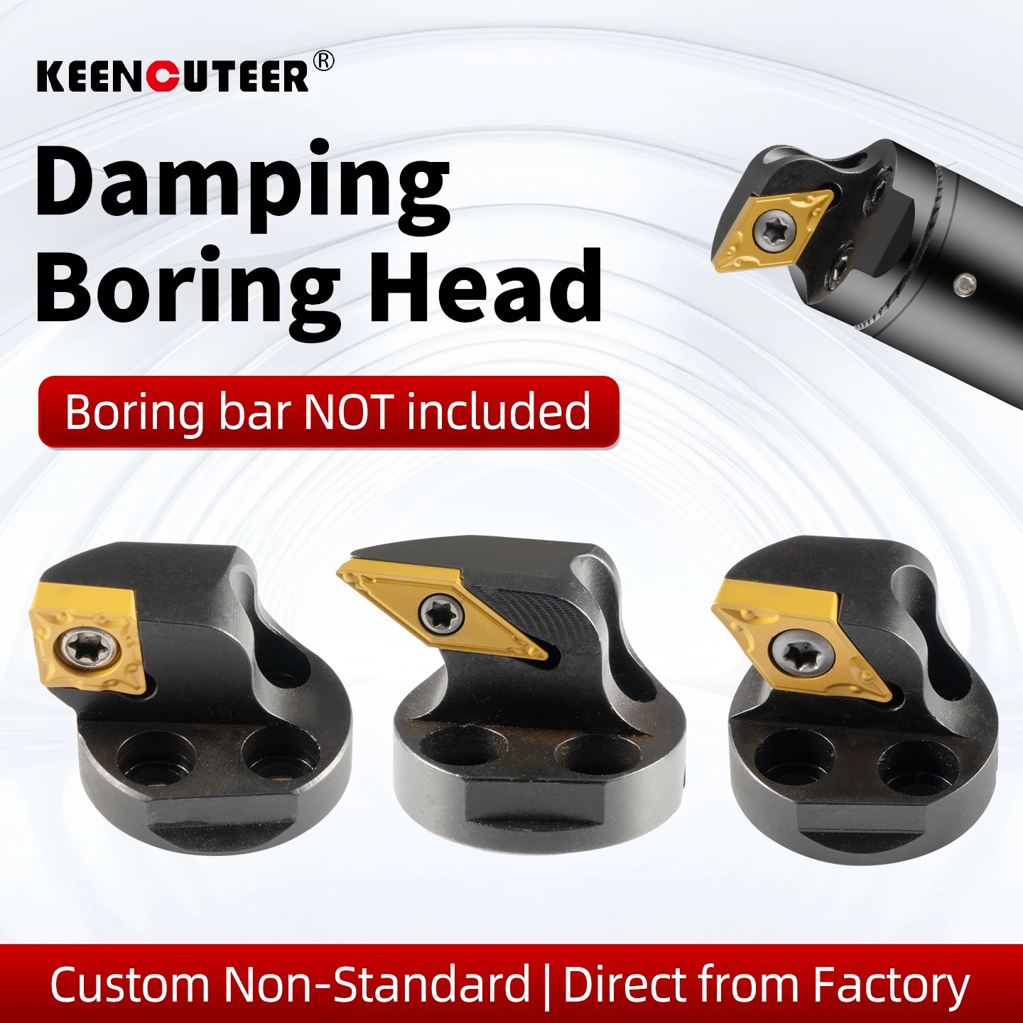Damping Anti Vibration Turning Head with Custom OEM Boring Bar D16-50mm SDUCR SCLCR Steel Silent Shock Absorption CNC Lathe