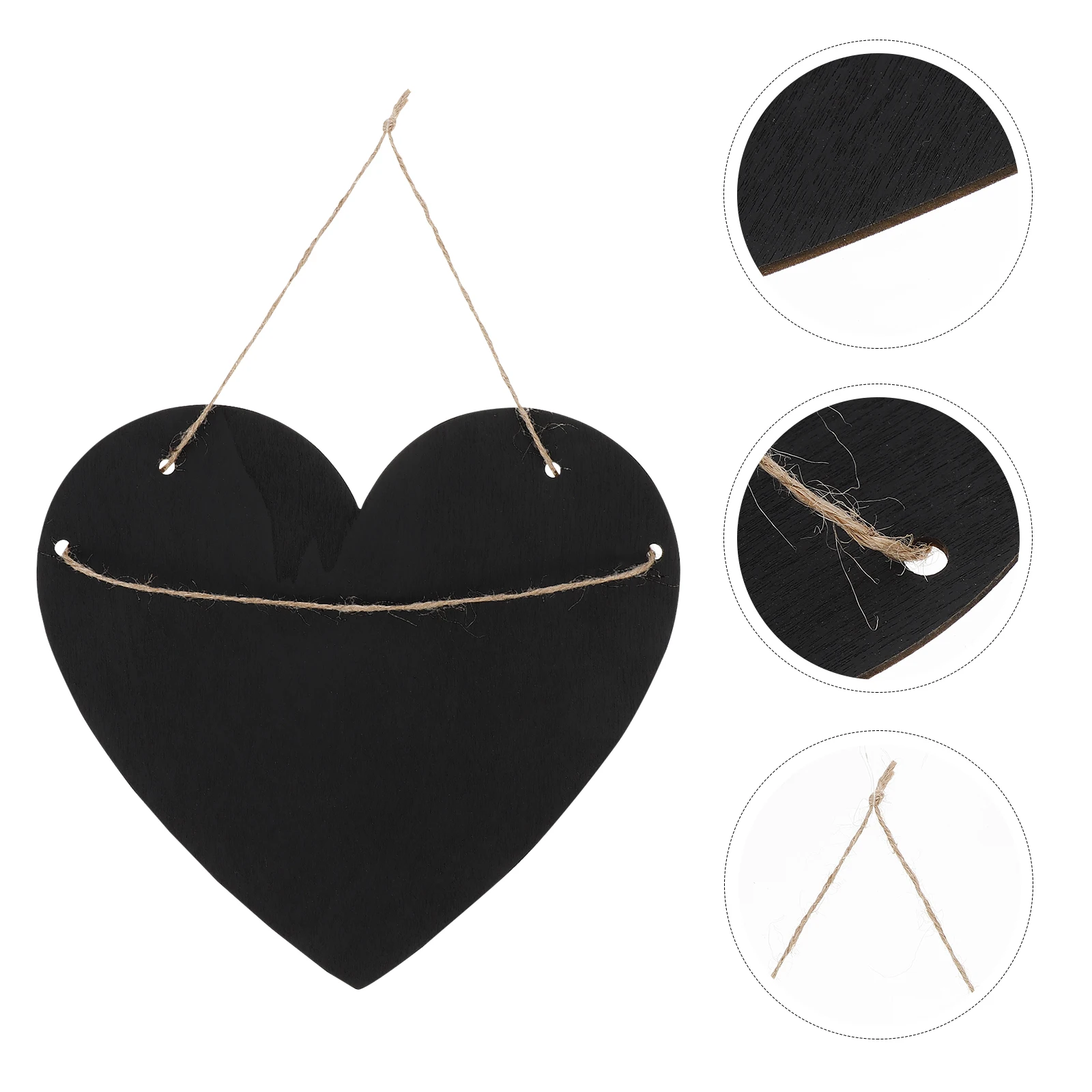 

2Pcs Blackboard Sign Erasable Message Board Hanging Chalkboard Home Decor Writing Notice Ornament Wooden Chalkboard