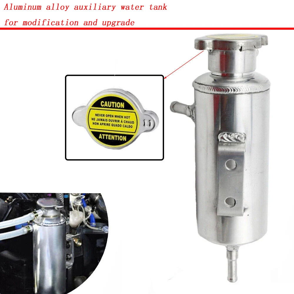 Universal 350ml Coolant Radiator Tank with Header Tank Expansion Cap  Coolant Overflow Bottle Recovery Water Tank Reservoir