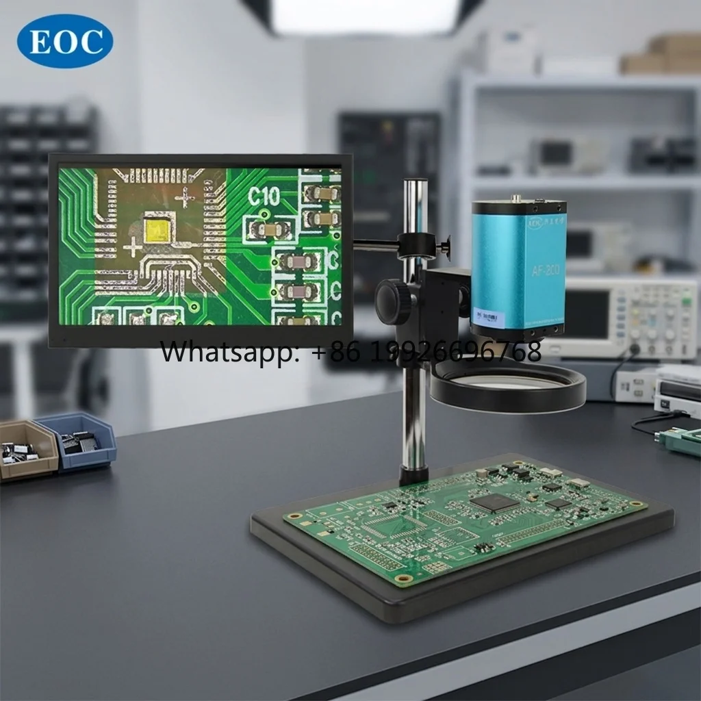 EOC High Working Distance Microscope HD 2K 4K Industry Electron Auto Focus 500 X 500 FOV H-D-M-I Video Digital Microscope Camera