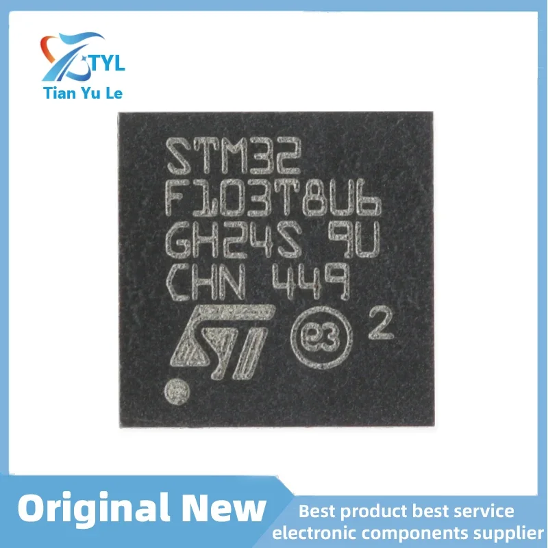 New Original STM32F103T8U6 VFQFPN-36 ARM® Cortex®-M3 STM32F1 Microcontroller IC 32-Bit Single-Core 72MHz 64KB (64K x 8) FLASH