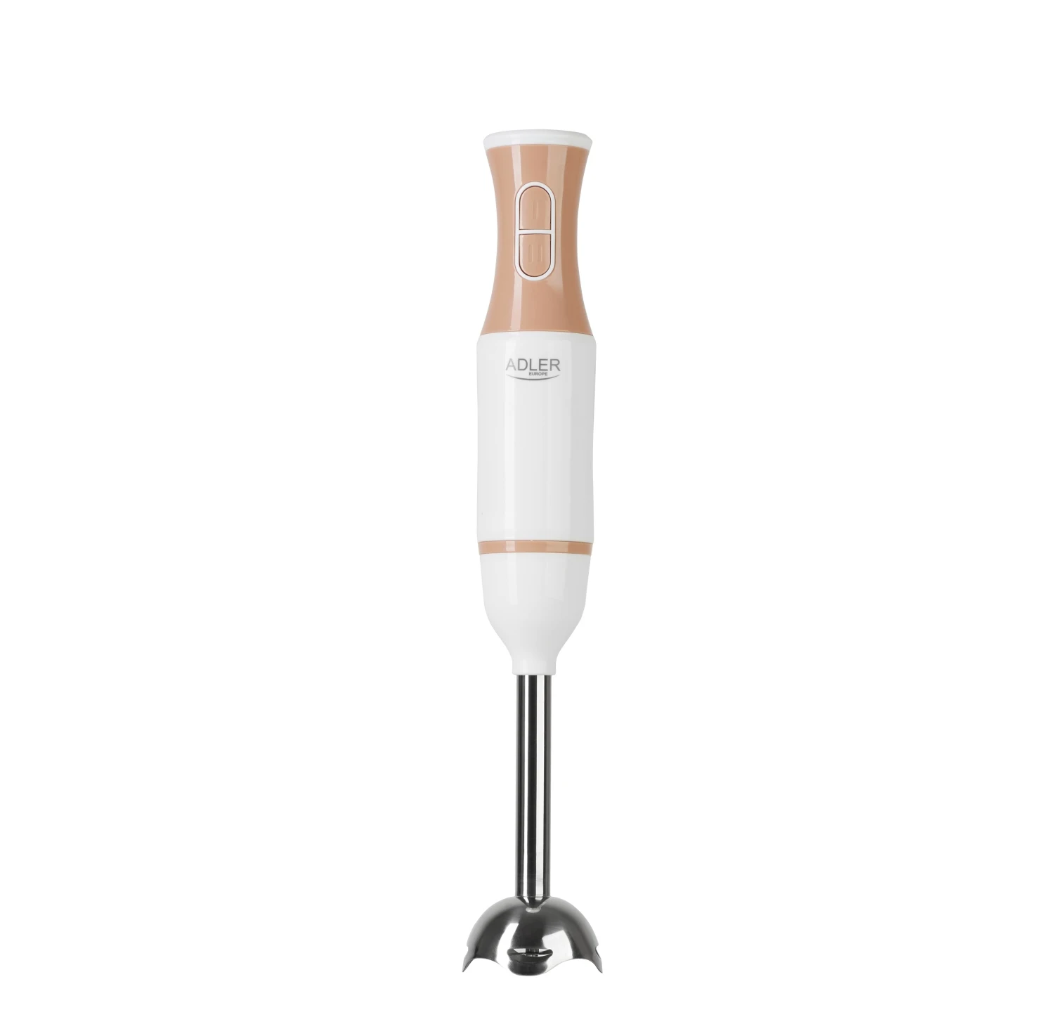 Immagine 5: Frullatore manuale da 500 W, acciaio inossidabile a 2 velocità, design elegante in oro bianco, perfetto per mousse e zuppe di panna