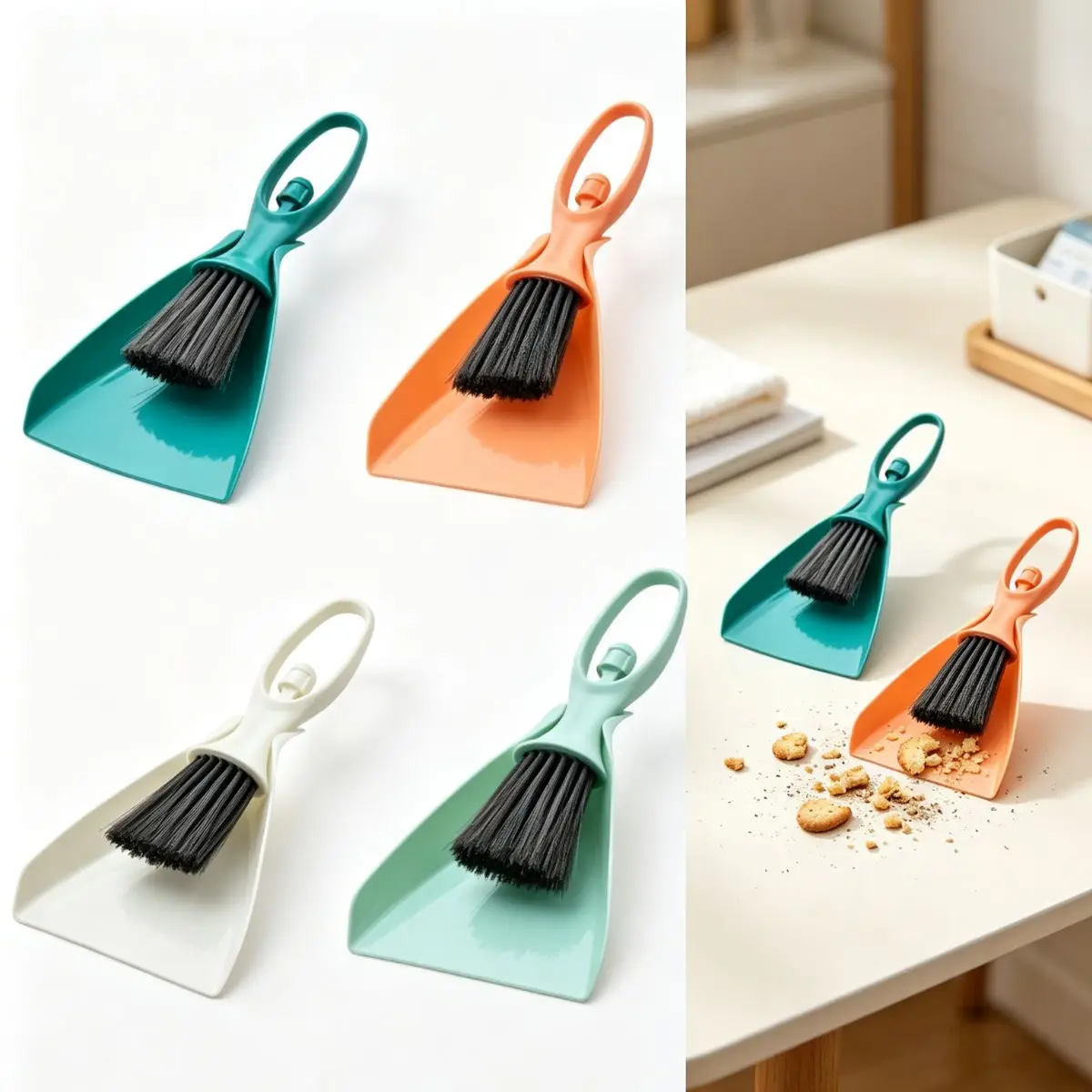 Dust pan Small Broom and Dustpan Set Mini Dustpan and Brush Set Small Hand Broom with Dust Pan for Desk Table