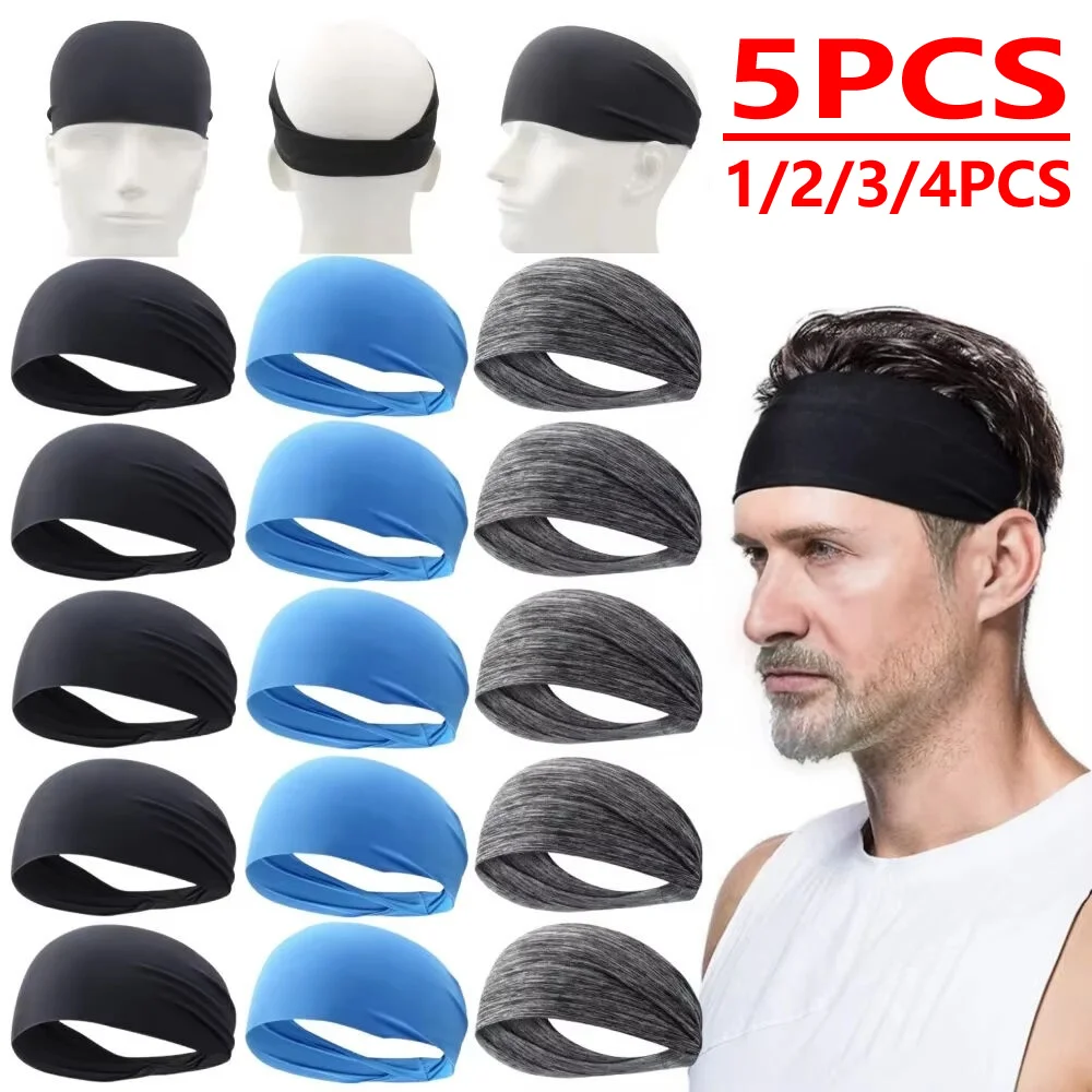 

Men Sports Headband Elastic Sweat Blocking Wicking Running Fitness Yoga Unisex Striped Multi-Color 2025 New Headwrap