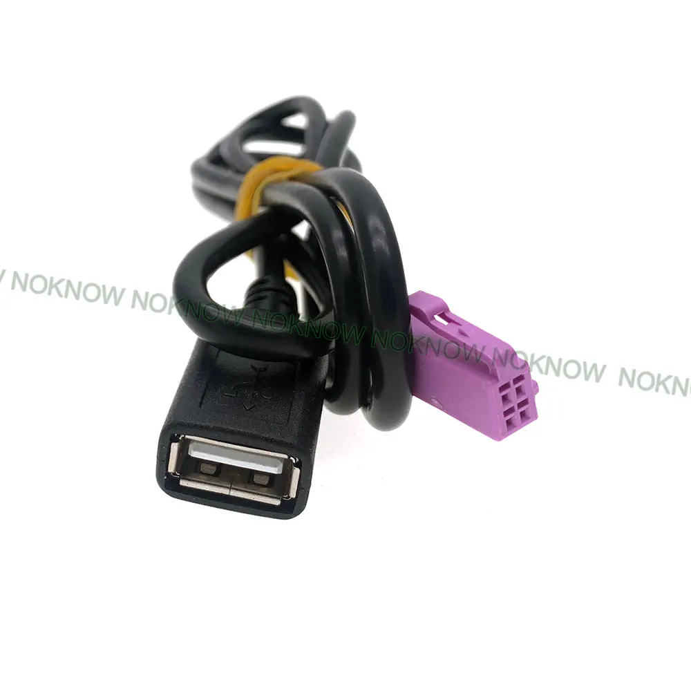 4 Pin USB Car CD Stereo Radio Harness Adapter Cable Connector For VW Audi B8 Skoda SUPERB Android Multimedia Navigation