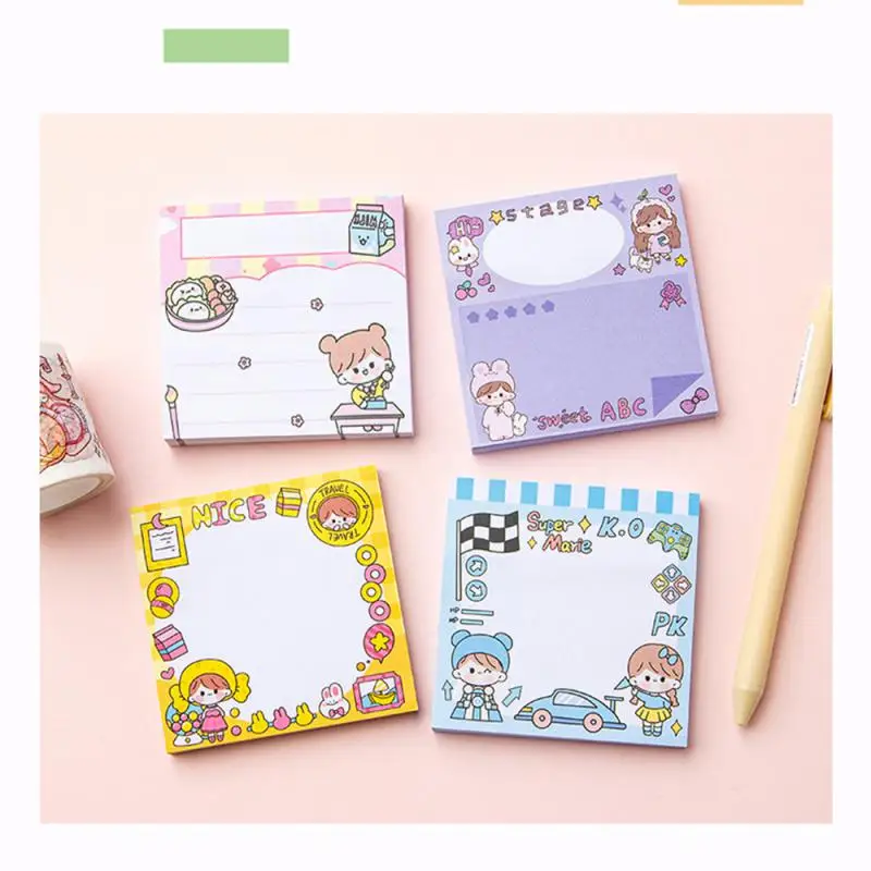 Cute Cartoon Animal Sticky Notes - High Quality Memo Pads with Removable Adhesive - Fun Practical Kawaii Gifts for Stationery