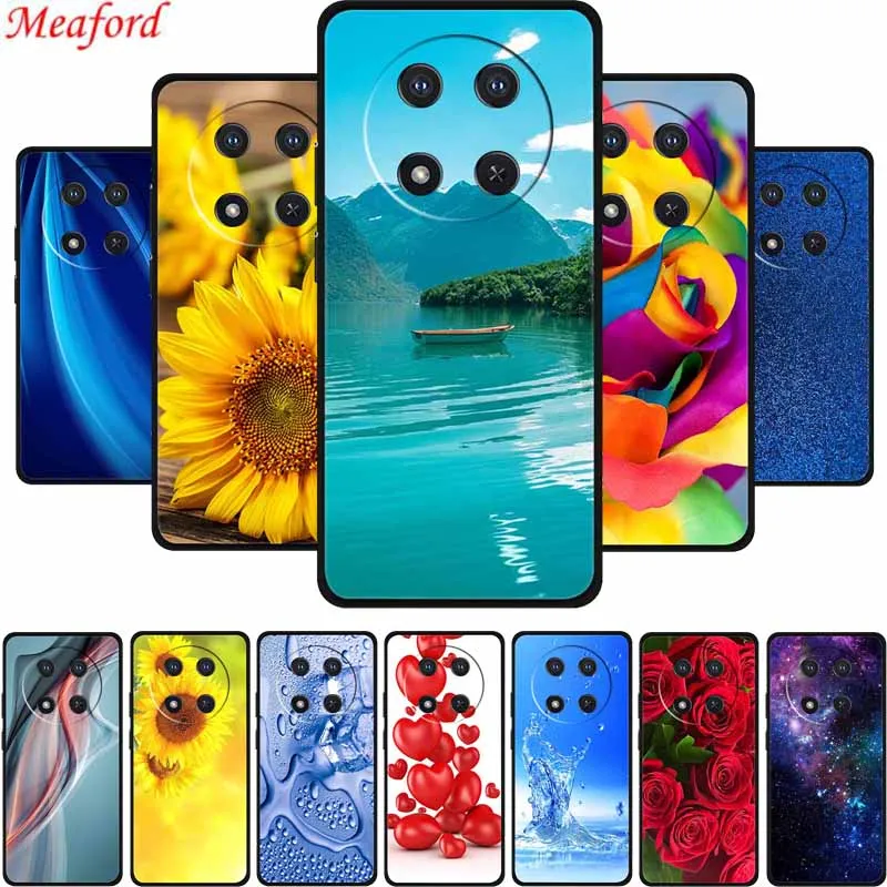 Phone Case For Honor X9c Case HonorX9c Black Silicone Soft Back Cover Funda Para For Honor X9c Case X 9 c 6.78