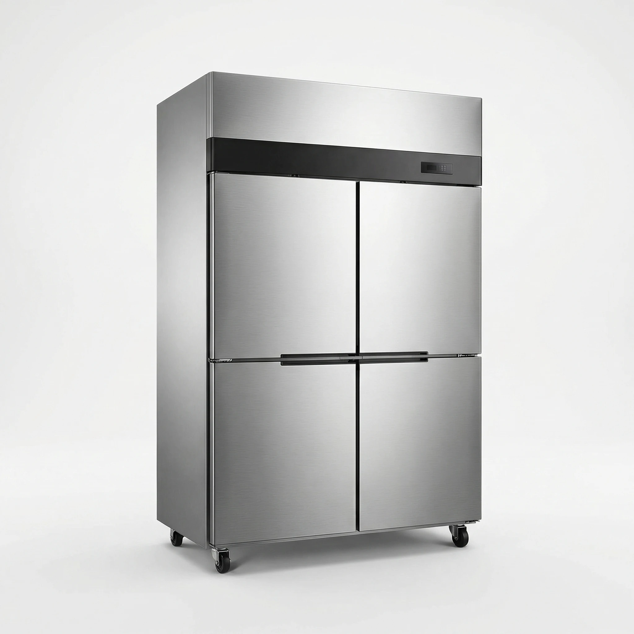 

rd-Commercial Freezer One-Piece Snap-On Handle Stainless Steel Four Door Single Temperature Vertical Commercial Kitchen Freezer#