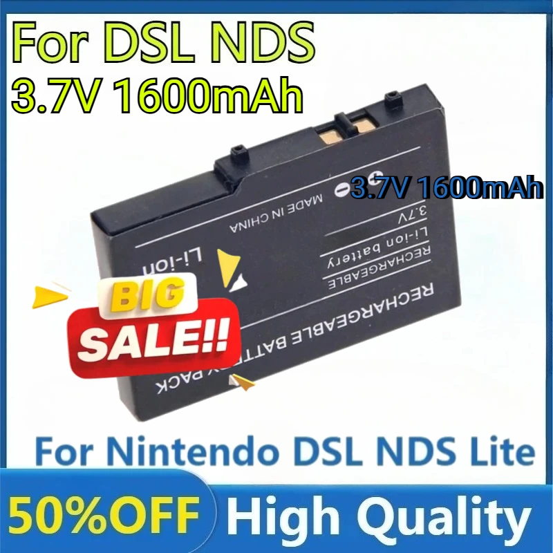 

For Nintendo DSL NDS Lite NDS DS Lite NDSL DSL New High Quality Replaceable 1600mAh DSL NDS DSLNDS Battery