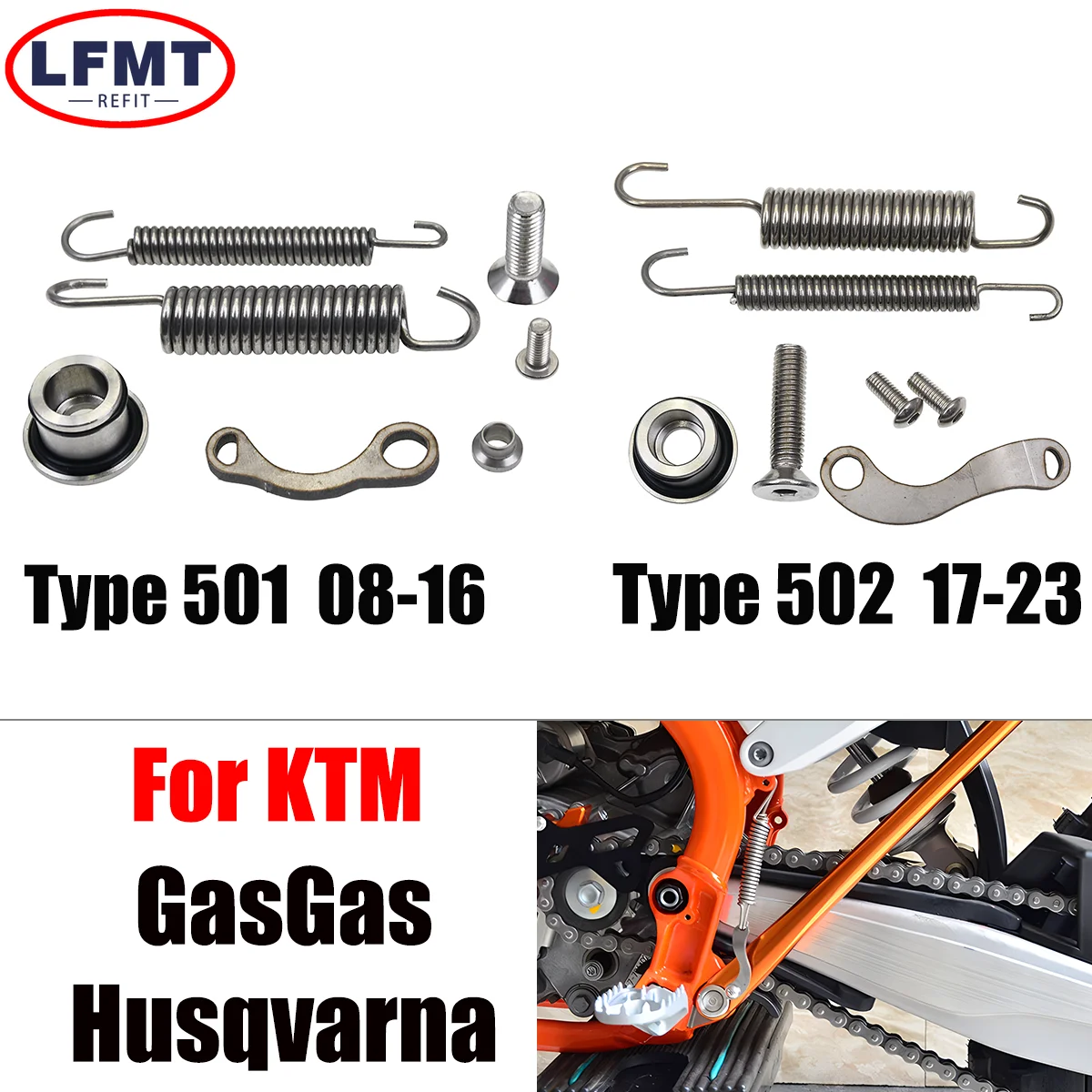 

Kickstand Side Stand Springs Kit For KTM Motocross EXC EXCF XC XCF XCW XCFW TPI 6 Days 125 150 200 250 300 350 400 450 500 17-23