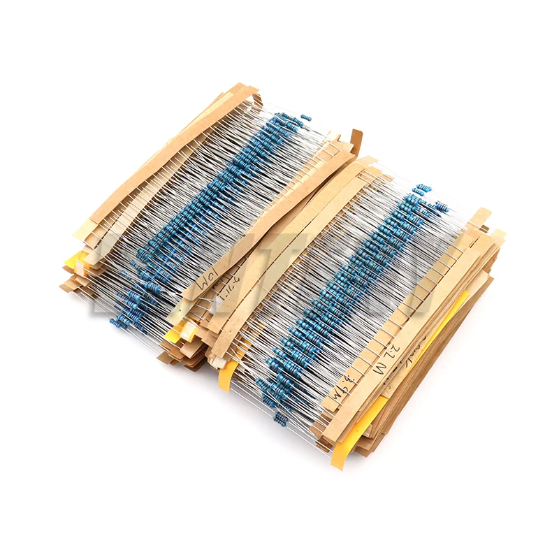 3120pcs/Lot 1/4W Metal Film Resistor Kit 156Values 1R-10M ohm 1% Resistance Assortment Set 1 ohm - 10M DIY Sample Pack