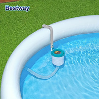 Bestway 58233 800 GPH Above Ground Swimming Pool Surface Skimmer Debris Cleaner with Quick Install and Height Adjustable