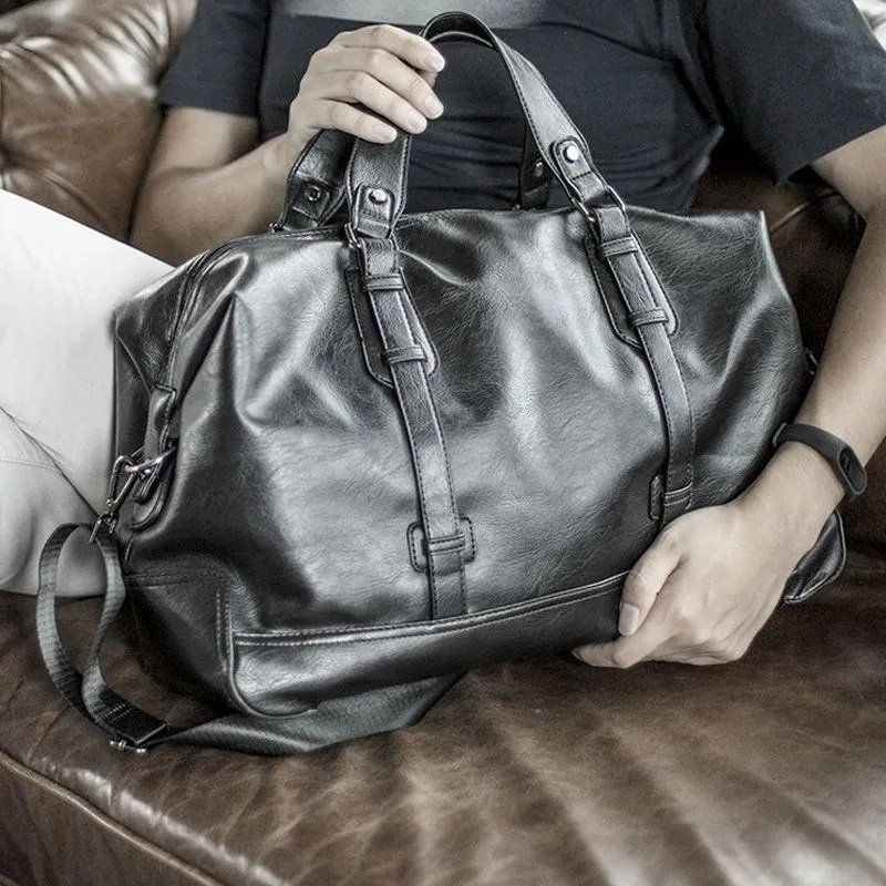 

Мужская деловая сумка из натуральной кожи, дорожная сумка большой вместимости, портфель для ноутбука из воловьей кожи, сумка через плечо