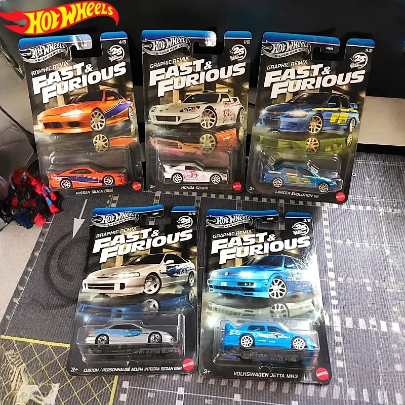 Hot Wheels Fast & Furious HNR88L 1/64 échelle moulé sous pression modèle voitures à collectionner: Honda S2000 Lancer Evolution VII Nissan Silvia S15