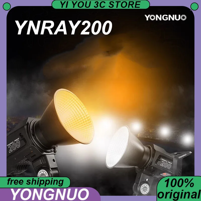 

YONGNUO YNRAY200 200W Photography Light 2500K-6500K COB Bi-Color Fill Light For Video Photography Studio Live Stream RAY200
