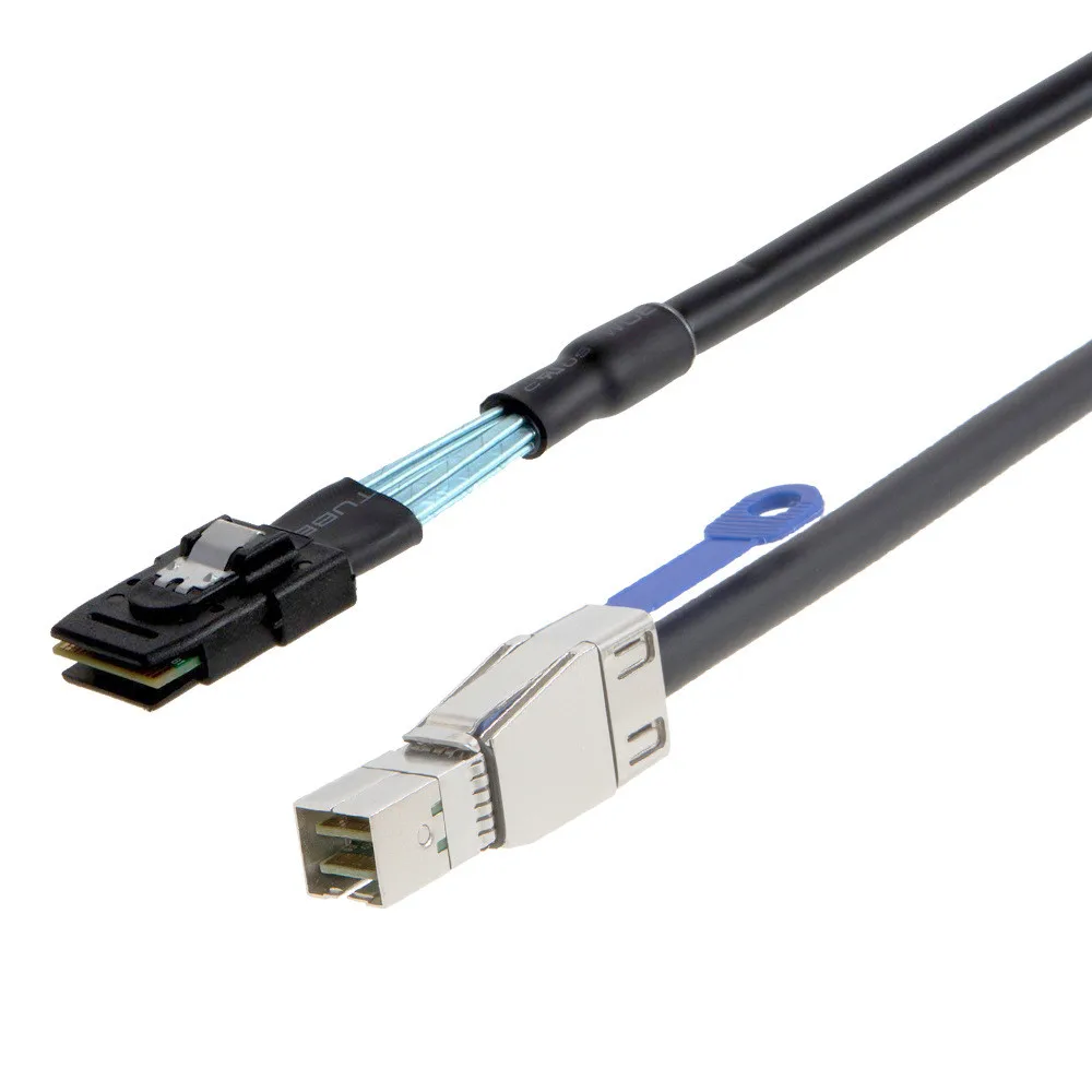 

External Mini SAS HD SFF-8644 to Internal Mini SAS SFF-8087 Cable 0.5 Meter, 1 Meter