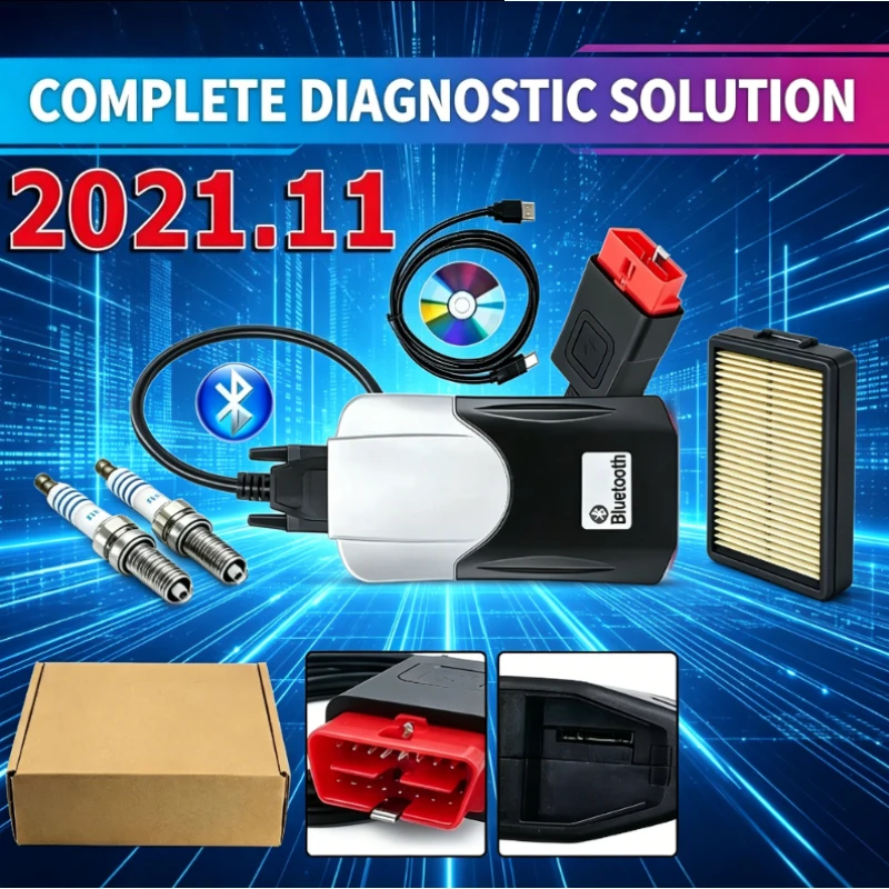 

Новый сканер 2026 года с кейгеном 2021.11 и VD CDD 2020.23 с Bluetooth для диагностических инструментов TNESF ORPDC DELPHIS OBD2 для легковых и грузовых автомобилей