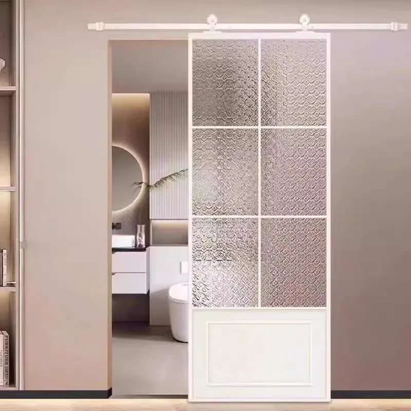 Warehouse door, toilet glass sliding door, minimalist kitchen sliding door, bathroom glass hanging rail, bathroom sliding door