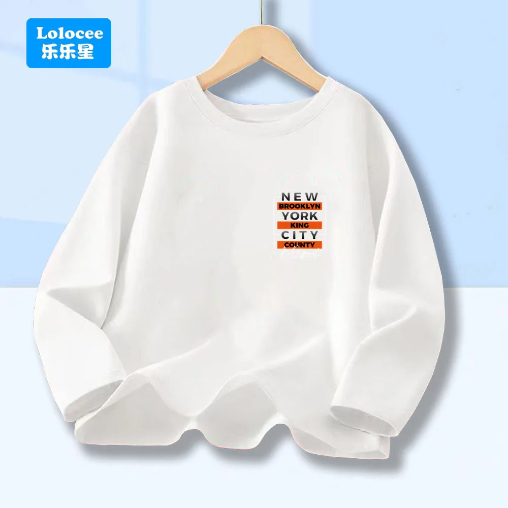 Langarm-T-Shirt für Jungen – New York Brooklyn Grafik, lässig, Kinder-Top, Baumwolle, Kindermode, Frühlingskleidung ZMNY1