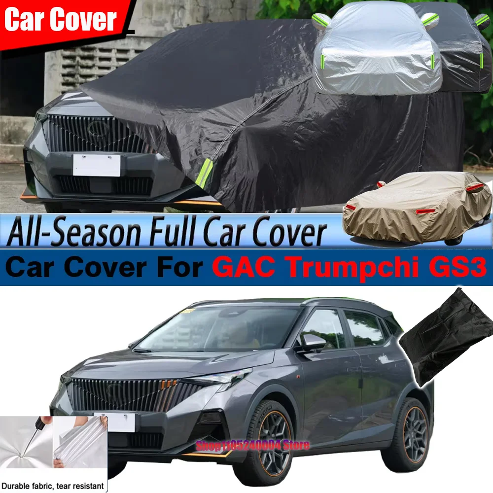 

Waterproof Full Black SUV Car Cover Anti UV Sun Rain Snow Wind Protection For GAC Trumpchi GS3 Emzoom Yingsu 2017-2025